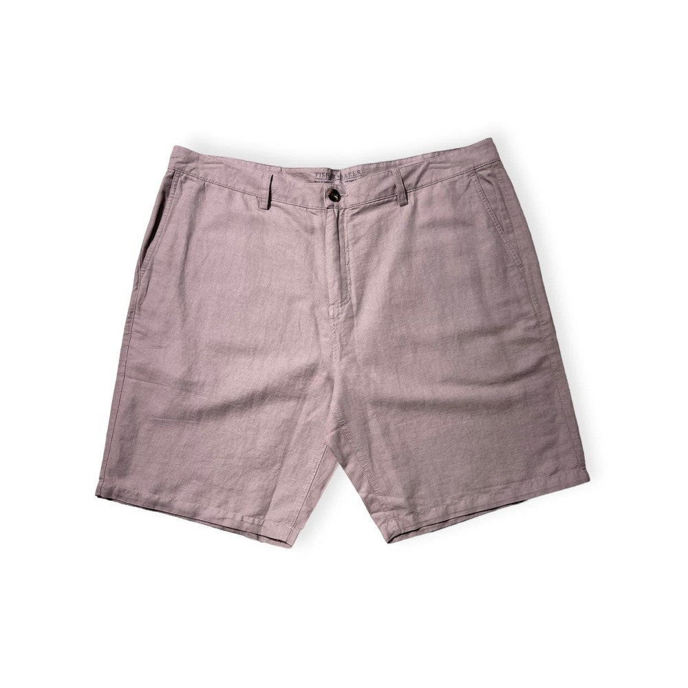 Fisher + Baker Men's Bryant Solid Cotton-Linen Shorts
